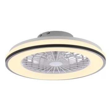 JUST LIGHT. 14447-18 - Светодиодный потолочный RGBW-вентилятор с регулированием яркости со светильником LENO LED/44W/230V 3000-6500K диаметр 48,6 см белый + дистанционное управление
