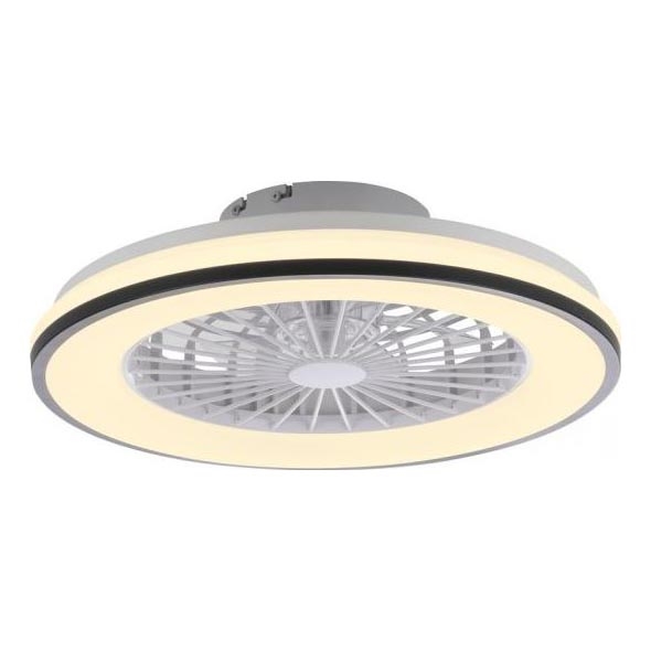 JUST LIGHT. 14447-18 - Светодиодный потолочный RGBW-вентилятор с регулированием яркости со светильником LENO LED/44W/230V 3000-6500K диаметр 48,6 см белый + дистанционное управление