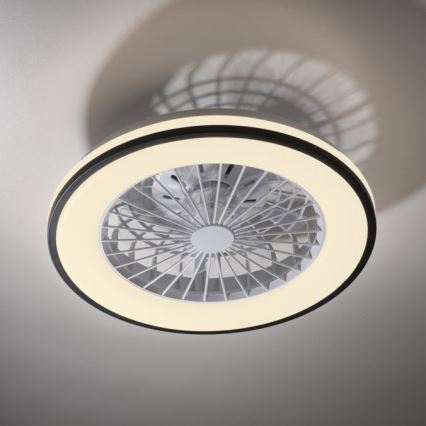 JUST LIGHT. 14447-18 - Світлодіодний RGBW димований стельовий вентилятор зі світлом LENO LED/44W/230V 3000-6500K діаметр 48,6 см білий + дистанційне керування