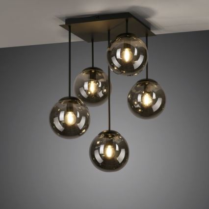 JUST LIGHT. 14602-18 - Люстра на штанге WIDOW 5xE14/25W/230V черный