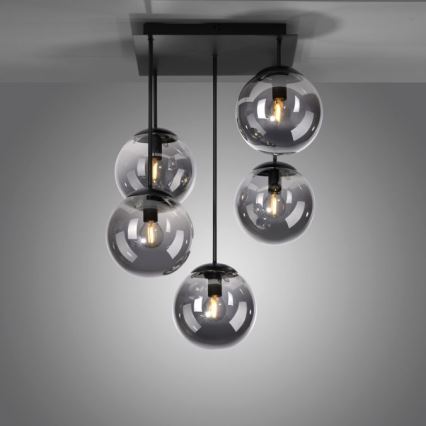 JUST LIGHT. 14602-18 - Люстра на штанге WIDOW 5xE14/25W/230V черный