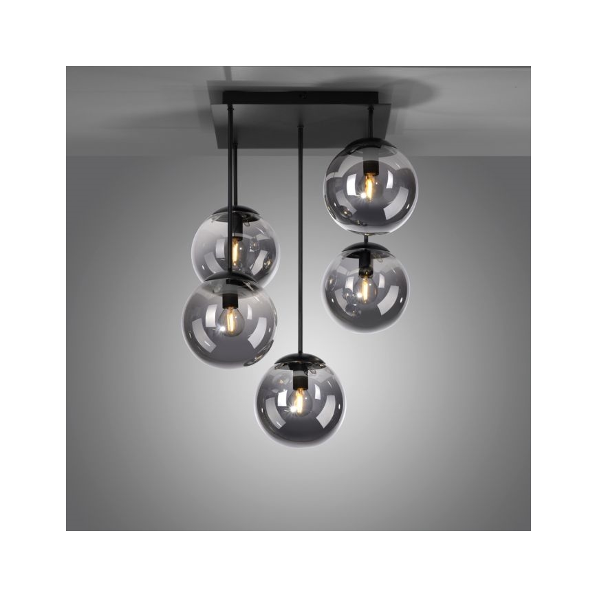 JUST LIGHT. 14602-18 - Люстра на штанге WIDOW 5xE14/25W/230V черный