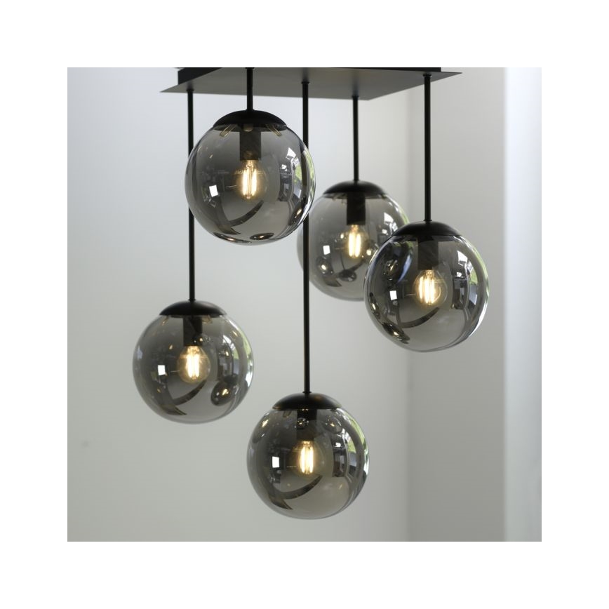 JUST LIGHT. 14602-18 - Люстра на штанге WIDOW 5xE14/25W/230V черный