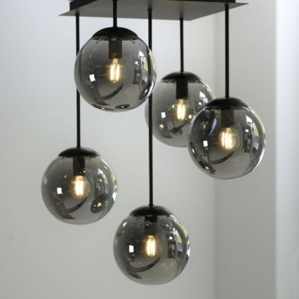 JUST LIGHT. 14602-18 - Люстра на штанге WIDOW 5xE14/25W/230V черный