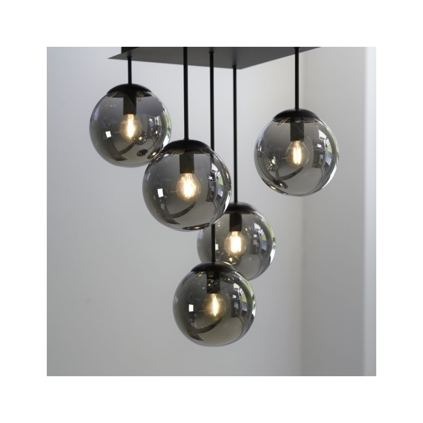 JUST LIGHT. 14602-18 - Люстра на штанге WIDOW 5xE14/25W/230V черный