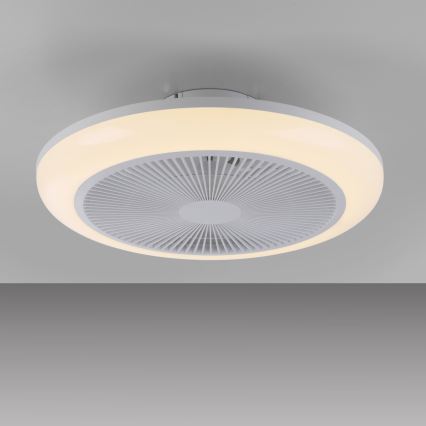 JUST LIGHT. 14623-16 - LED RGBW Диммируемый потолочный вентилятор со светильником BRENDA LED/22W/230V 3000-6000K Ø 46 см белый + пульт дистанционного управления