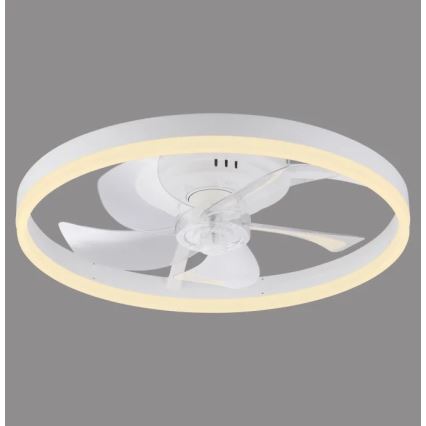 JUST LIGHT. 14624-16 - димований LED-стельовий вентилятор зі світлом RITA LED/22W/230V 3000-6000K, діаметр 50 см, білий + пульт дистанційного керування