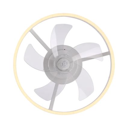 JUST LIGHT. 14624-16 - LED диммируемый потолочный вентилятор со светильником RITA LED/22W/230V 3000–6000K, диаметр 50 см, белый + пульт дистанционного управления