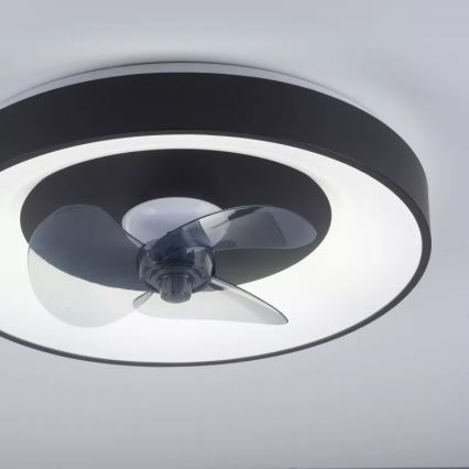 JUST LIGHT. 14644-18 - LED Стельовий світильник з вентилятором та регулюванням яскравості VENIKA LED/36W/230V діаметр 48,6 см 2700-5000K + пульт дистанційного керування