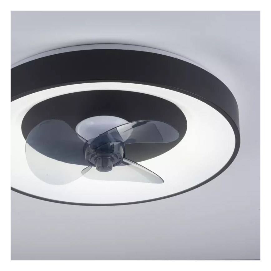 JUST LIGHT. 14644-18 - LED Стельовий світильник з вентилятором та регулюванням яскравості VENIKA LED/36W/230V діаметр 48,6 см 2700-5000K + пульт дистанційного керування