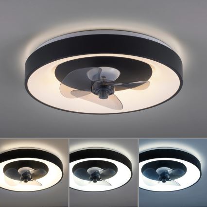 JUST LIGHT. 14644-18 - Светодиодный потолочный светильник с регулированием яркости и вентилятором VENIKA LED/36W/230V диаметр 48,6 см 2700-5000K + дистанционное управление