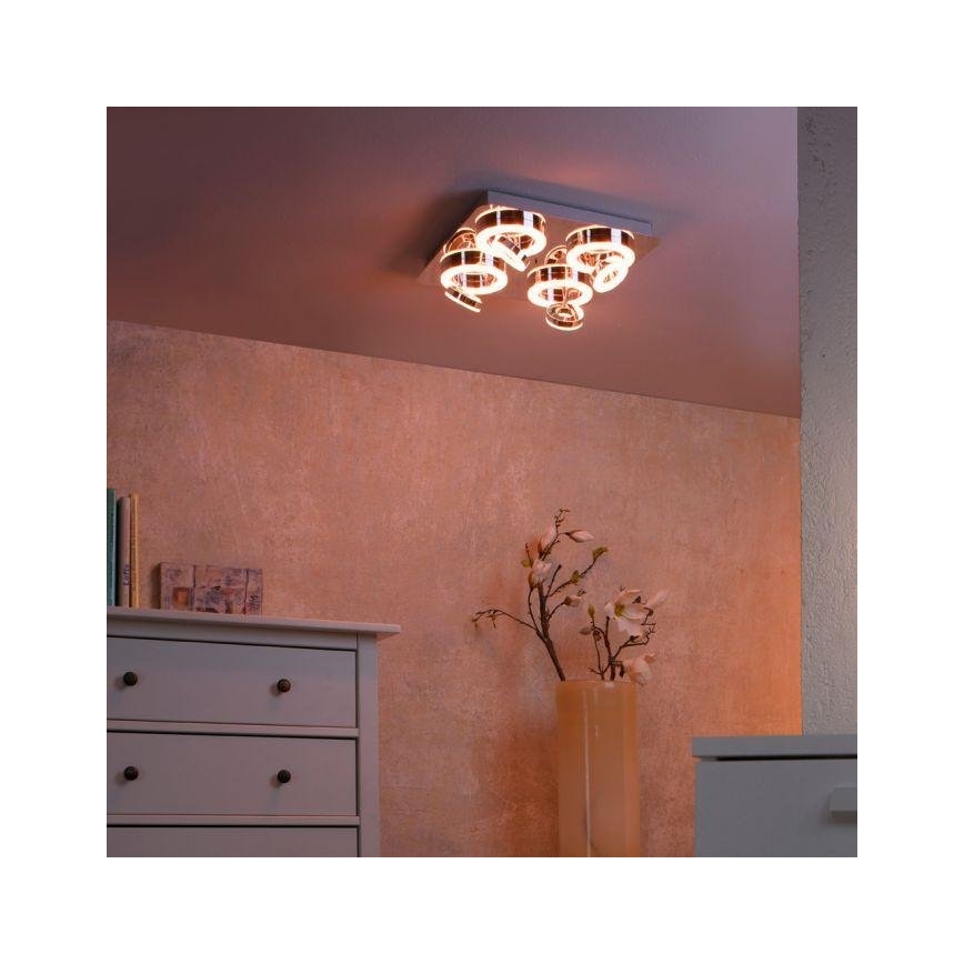 JUST LIGHT. 14662-17 - LED RGBW Точковий світильник з регулюванням яскравості TIM LOLASMART 4xLED/5,9/230V 2700-5000K + пульт дистанційного керування