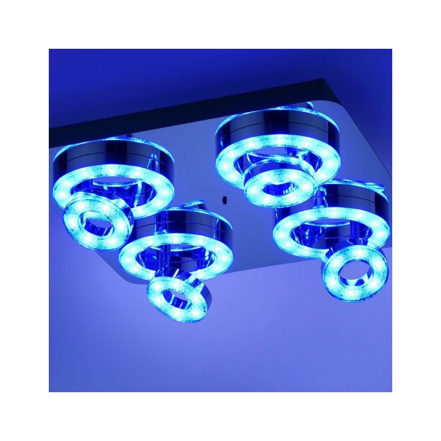 JUST LIGHT. 14662-17 - LED RGBW Точковий світильник з регулюванням яскравості TIM LOLASMART 4xLED/5,9/230V 2700-5000K + пульт дистанційного керування