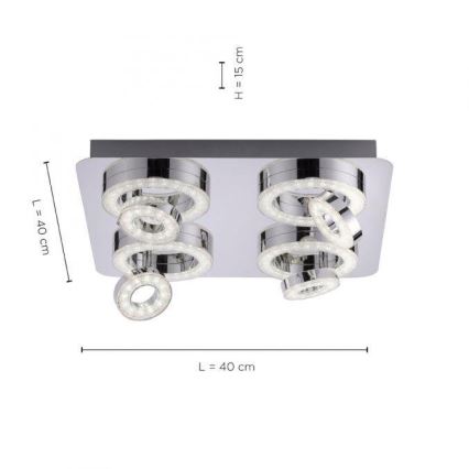 JUST LIGHT. 14662-17 - LED RGBW Точковий світильник з регулюванням яскравості TIM LOLASMART 4xLED/5,9/230V 2700-5000K + пульт дистанційного керування