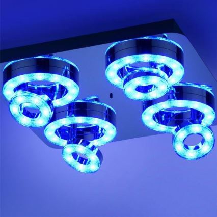 JUST LIGHT. 14662-17 - Светодиодный точечный RGBW-светильник с регулированием яркости TIM LOLASMART 4xLED/5,9/230V 2700-5000K + дистанционное управление