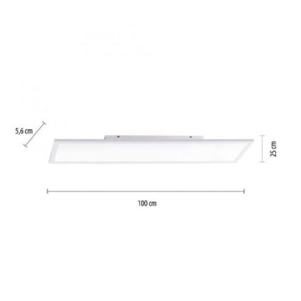 JUST LIGHT. 14682-16 - Светодиодная припотолочная RGB-панель с регулированием яркости LOLA FLAT LED/28,5W/230V 2700-5000K + дистанционное управление