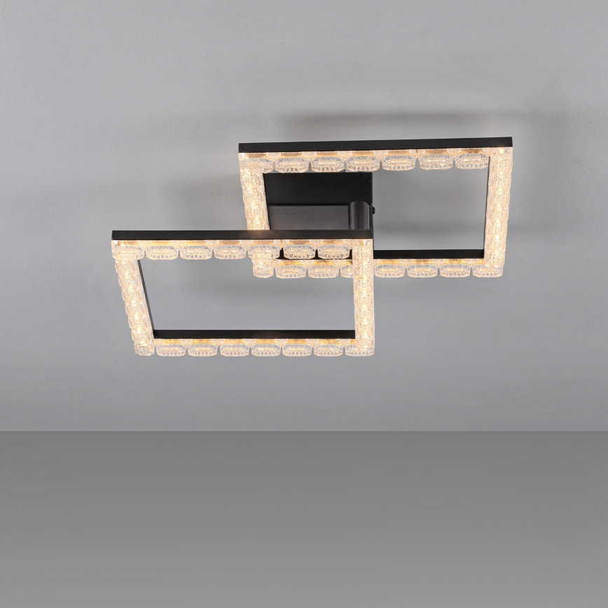 JUST LIGHT. 14732-18 - LED стельовий світильник GLITRA LED/17,5W/230V 37,6x37,6 cm чорний