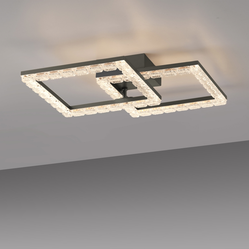 JUST LIGHT. 14732-18 - LED стельовий світильник GLITRA LED/17,5W/230V 37,6x37,6 cm чорний