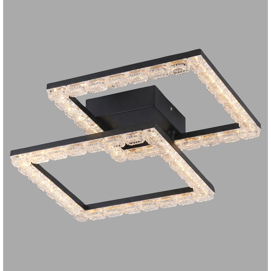 JUST LIGHT. 14732-18 - LED стельовий світильник GLITRA LED/17,5W/230V 37,6x37,6 cm чорний