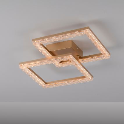 JUST LIGHT. 14732-60 - Светодиодный потолочный светильник GLITRA LED/17,5Вт/230В 37,6x37,6 см золотой