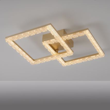 JUST LIGHT. 14732-60 - Светодиодный потолочный светильник GLITRA LED/17,5Вт/230В 37,6x37,6 см золотой