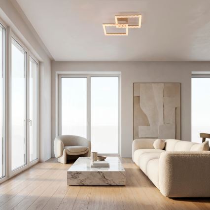 JUST LIGHT. 14732-60 - Світлодіодний стельовий світильник GLITRA LED/17,5Вт/230В 37,6x37,6 см золотистий