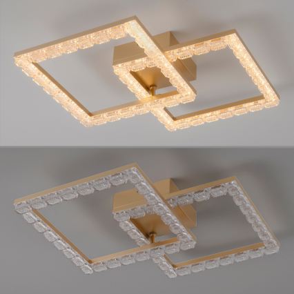 JUST LIGHT. 14732-60 - Світлодіодний стельовий світильник GLITRA LED/17,5Вт/230В 37,6x37,6 см золотистий