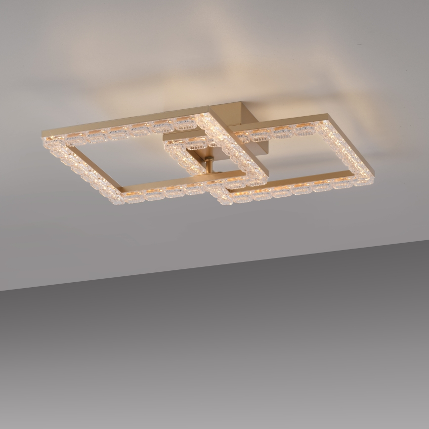 JUST LIGHT. 14732-60 - Світлодіодний стельовий світильник GLITRA LED/17,5Вт/230В 37,6x37,6 см золотистий