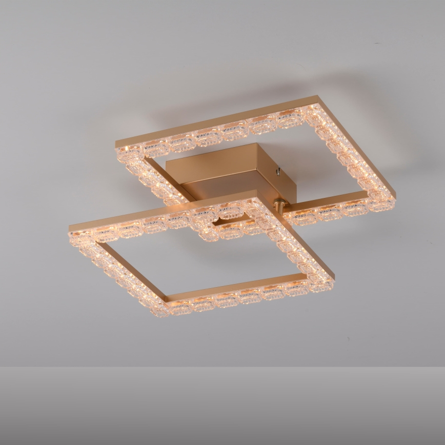 JUST LIGHT. 14732-60 - Світлодіодний стельовий світильник GLITRA LED/17,5Вт/230В 37,6x37,6 см золотистий
