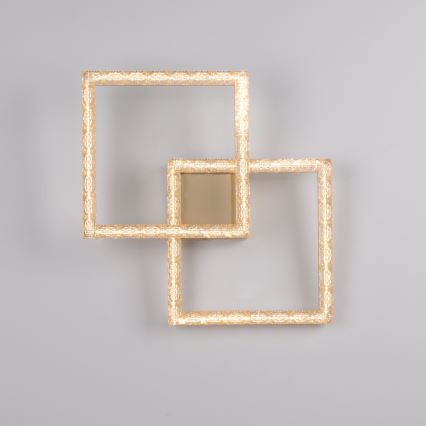 JUST LIGHT. 14732-60 - Світлодіодний стельовий світильник GLITRA LED/17,5Вт/230В 37,6x37,6 см золотистий