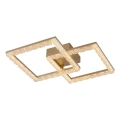 JUST LIGHT. 14732-60 - Светодиодный потолочный светильник GLITRA LED/17,5Вт/230В 37,6x37,6 см золотой