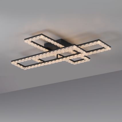 JUST LIGHT. 14733-18 - LED стельовий світильник GLITRA LED/35W/230V 57x72 cm чорний