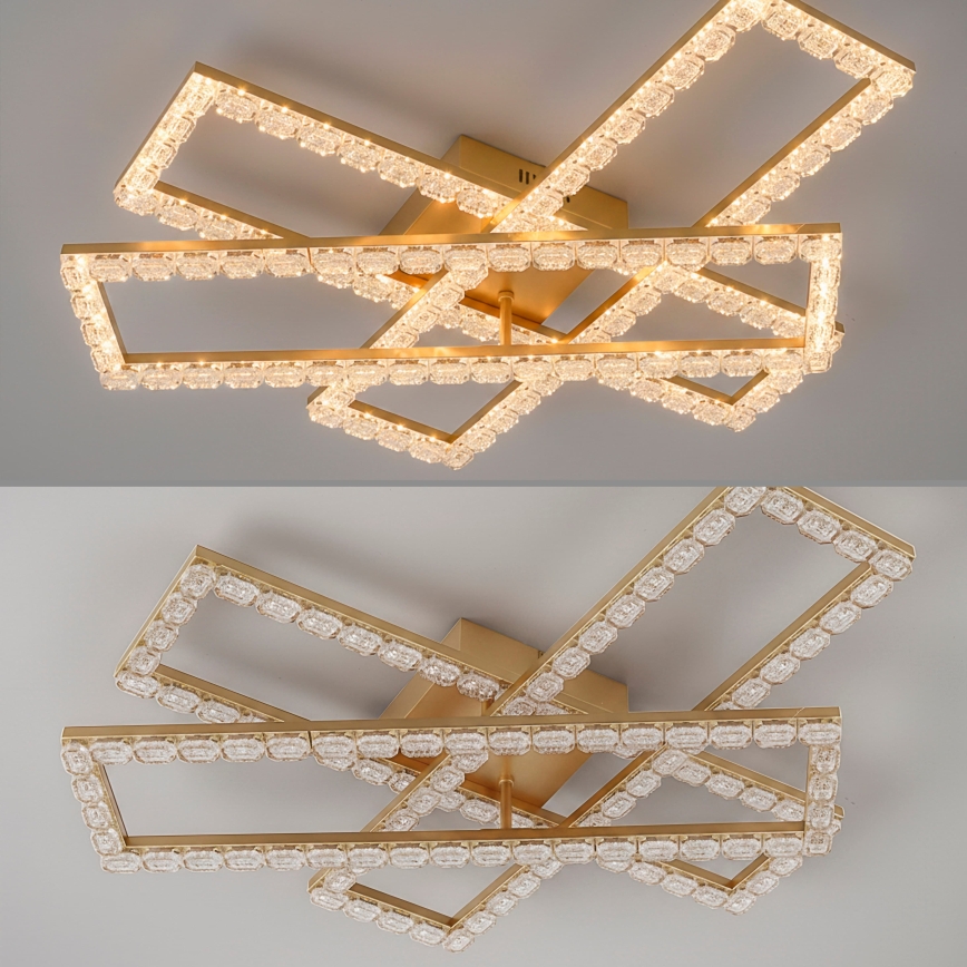 JUST LIGHT. 14733-60 - LED потолочный светильник GLITRA LED/35W/230V 57,25x72,05 cm золотой
