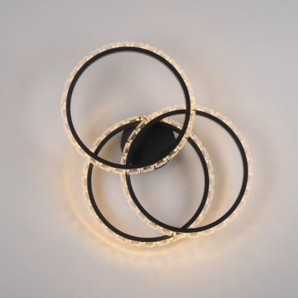 JUST LIGHT. 14734-18 - LED потолочный светильник GLITRA LED/37 Вт/230 В Ø 50 см чёрный