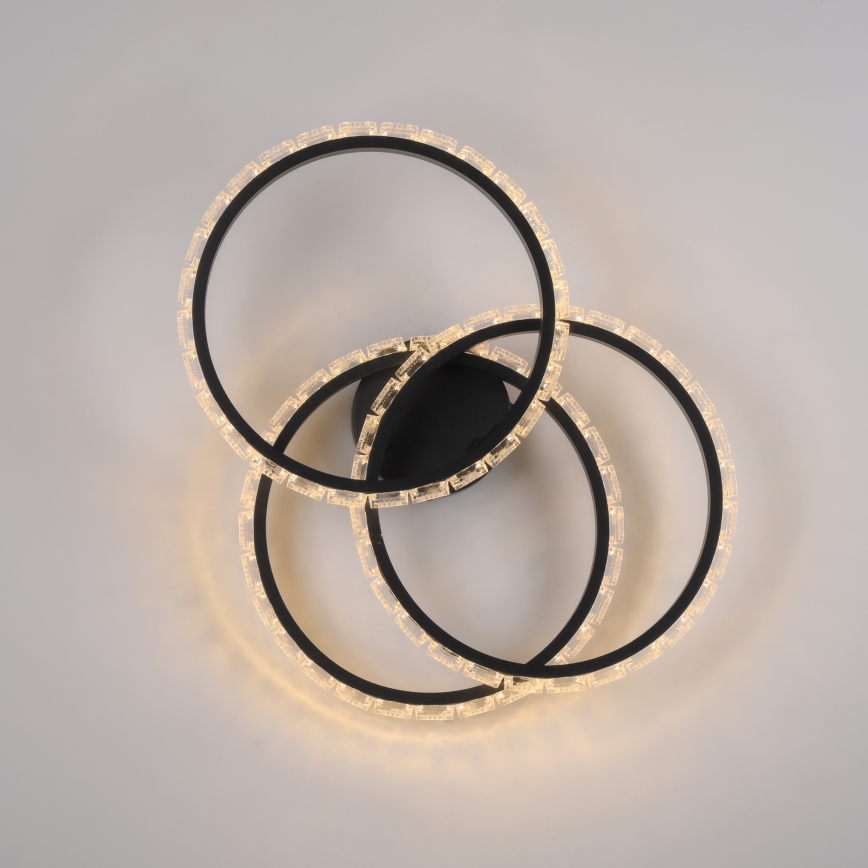 JUST LIGHT. 14734-18 - LED потолочный светильник GLITRA LED/37 Вт/230 В Ø 50 см чёрный