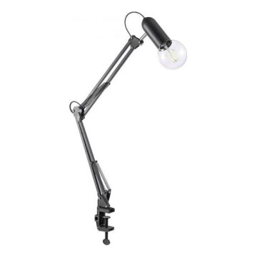 JUST LIGHT. 14773-18 - Настольная лампа с зажимом TURN ME 1xE27/60W/230V черный