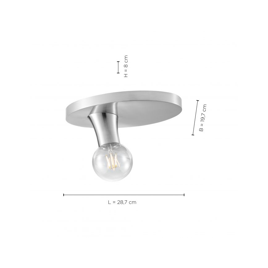 JUST LIGHT. 14777-55 - Потолочный светильник TURN ME 1xE27/60W/230V матовый хром