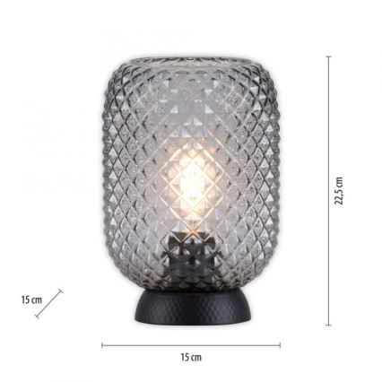 JUST LIGHT. 14906-18 - Настільна лампа REISHI 1xE27/40W/230V чорний