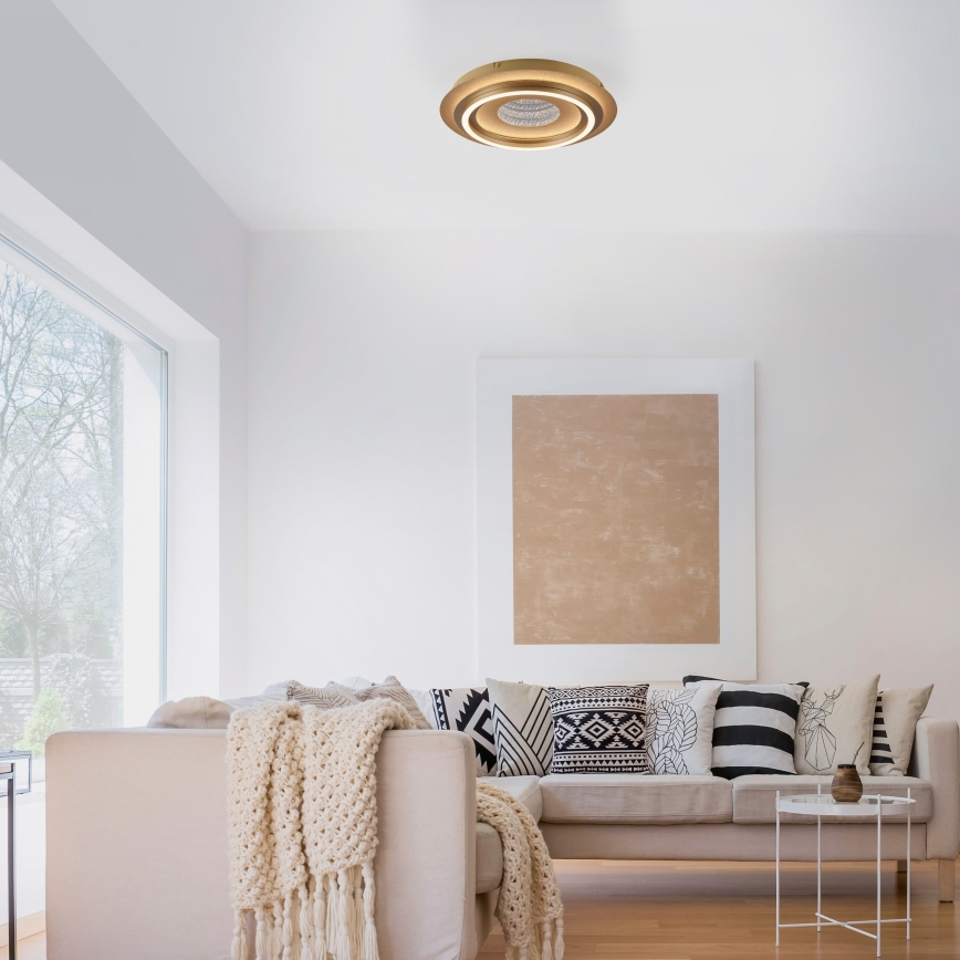 JUST LIGHT. 15089-60 - Светодиодный потолочный светильник CICHIO LED/36 Вт/230 В диаметр 40 см золотой