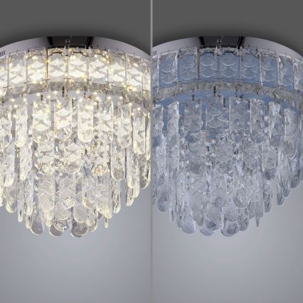 JUST LIGHT. 15092-17 - светодиодный потолочный светильник KULUNKA LED/33 Вт/230 В диаметр 38 см полированный хром