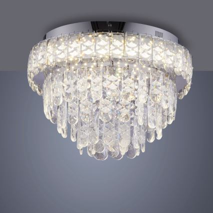JUST LIGHT. 15092-17 - светодиодный потолочный светильник KULUNKA LED/33 Вт/230 В диаметр 38 см полированный хром