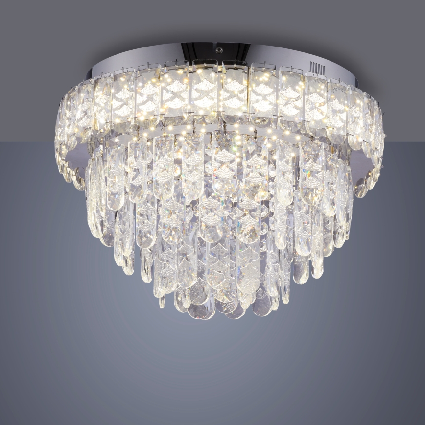 JUST LIGHT. 15092-17 - светодиодный потолочный светильник KULUNKA LED/33 Вт/230 В диаметр 38 см полированный хром