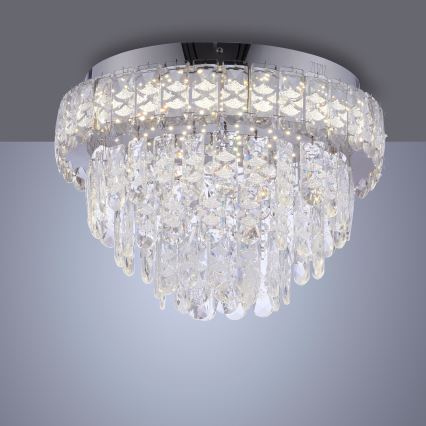 JUST LIGHT. 15092-17 - светодиодный потолочный светильник KULUNKA LED/33 Вт/230 В диаметр 38 см полированный хром
