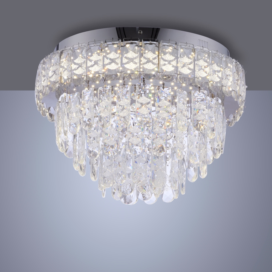 JUST LIGHT. 15092-17 - светодиодный потолочный светильник KULUNKA LED/33 Вт/230 В диаметр 38 см полированный хром