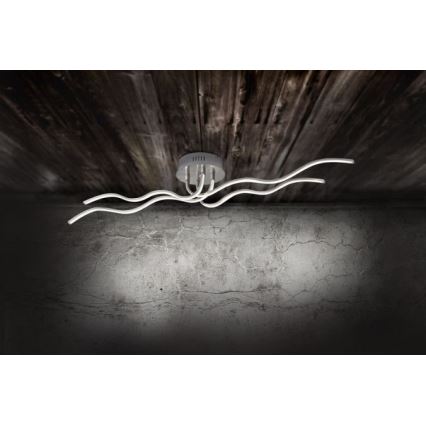JUST LIGHT. 15126-55 - Пристельова LED люстра WAVE LED/29,4W/230V матовий хром