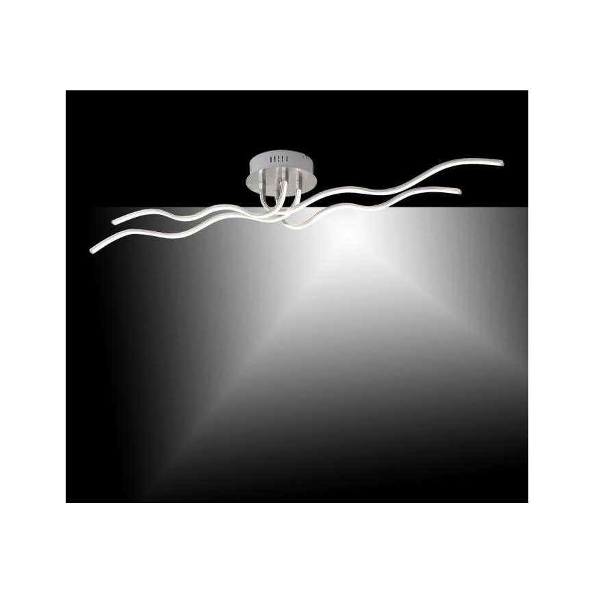 JUST LIGHT. 15126-55 - Пристельова LED люстра WAVE LED/29,4W/230V матовий хром