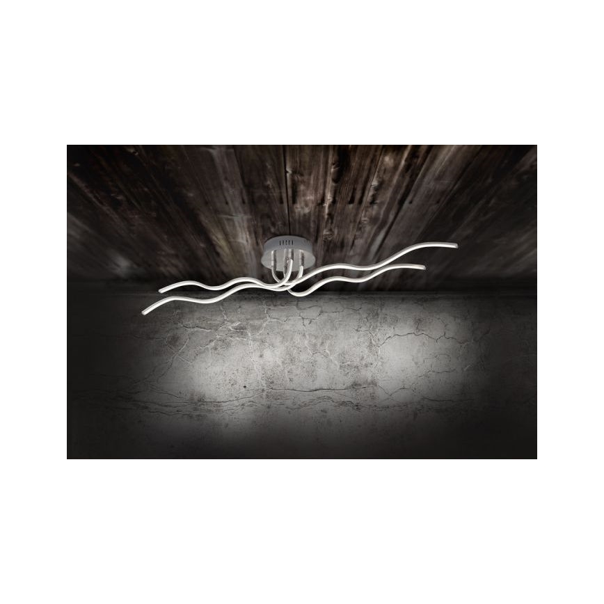 JUST LIGHT. 15126-55 - Светодиодная потолочная люстра WAVE LED/29,4W/230V матовый хром