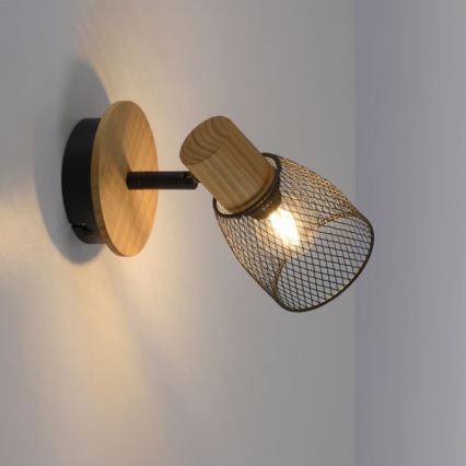 JUST LIGHT. 15191-79 - Настінний точковий світильник TAMIS 1xE14/10W/230V сосна