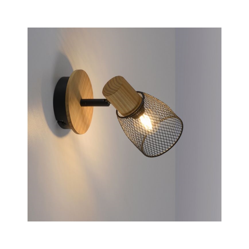 JUST LIGHT. 15191-79 - Настінний точковий світильник TAMIS 1xE14/10W/230V сосна