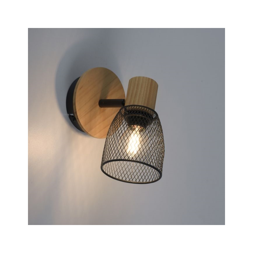 JUST LIGHT. 15191-79 - Настінний точковий світильник TAMIS 1xE14/10W/230V сосна